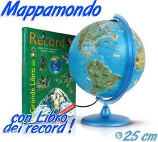 Immagine di Mappamondo 25cm Record + Libro Dei Record