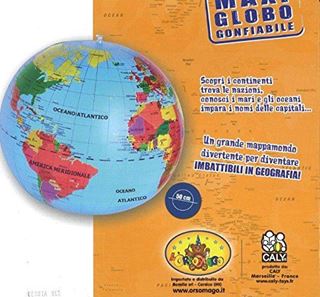 Immagine di Mappamondo Geografico 50cm Gonfiabile