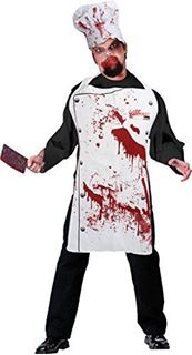 Immagine di Zombie Chef Set Bloody Apron & Hat Halloween Horror Adult Costume