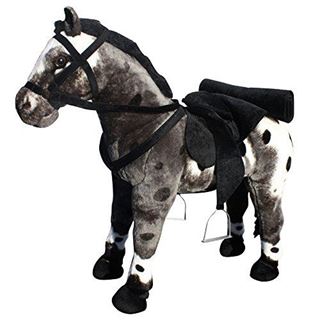 Immagine di Cavallo Nero/biano Peluche C/suoni