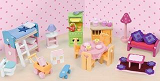 Immagine di Le Toy Van Deluxe Starter Set di Mobili in Legno Doll House