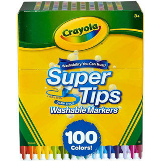 Immagine di Crayola Super Tips Washable Markers - 100 Count