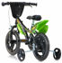 Immagine di Bicicletta Per Bambino 12" Eva 1 Freno Dinosaur Nero E Verde