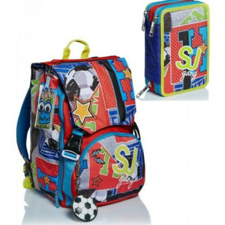 Immagine di Schoolpack Seven College & Sport Zaino Estensibile Big + Astuccio 3 Zip Attrezza