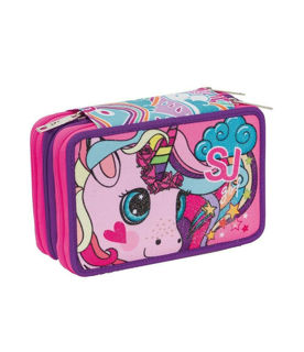 Immagine di Astuccio Corredino 3 Cerniere Seven Sj Animali Rosa