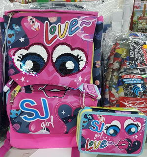 Immagine di Schoolpack Seven Facce Girl Zaino Estensibile + Astuccio 3 Zip Attrezzat 2020/21