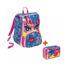 Immagine di Schoolpack Seven Facce Girl Zaino Estensibile + Astuccio 3 Zip Attrezzato Sj Gan