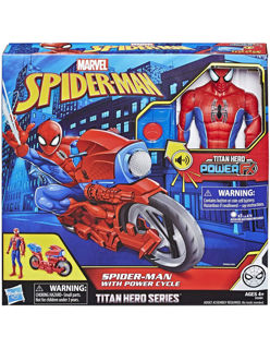 Immagine di Titan Hero. Spider-man 30 Cm Con Moto