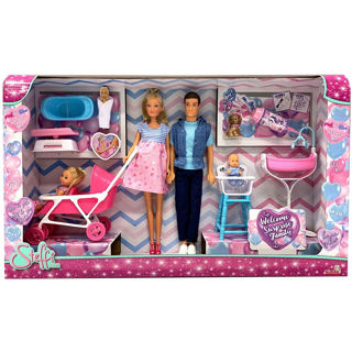 Immagine di Steffi Love Welcome Family (steffi Incinta, kevin, Evi) Con 9 Accessori
