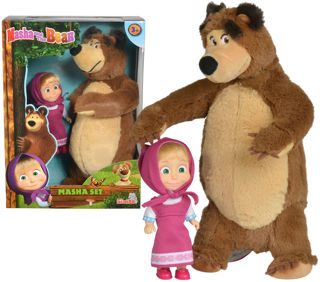 Immagine di Masha Personaggioo Cm 12 E Orso Peluche Cm 25