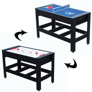 Immagine di Tavolo Da Gioco 2 In 1 Air Hockey E Ping Pong Piano Girevole Accessori Inclusi