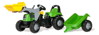 Immagine di Rolly Toys Trattore Rollykid Con Ruspa E Rimorchio