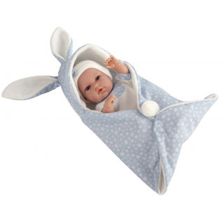 Immagine di Arias - Bebe' 33cm Coperta Con Orecchie Azzurro