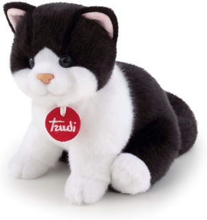 Immagine di Gatto Brad Peluche, Colore Bianco E Nero