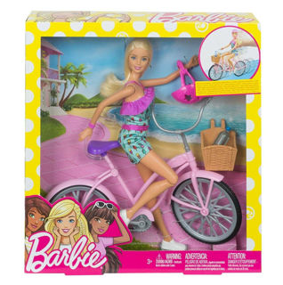 Immagine di Barbie- Playset Con Bicicletta Bambola Snodata Con Accessori