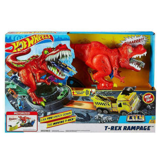 Immagine di Pista Hot Wheels City T-rex Rampage Assalto Del T-rex