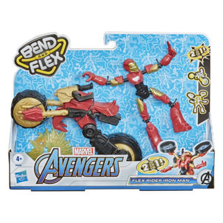 Immagine di Avengers Bend And Flex Iron Man Con Veicolo Snodabile