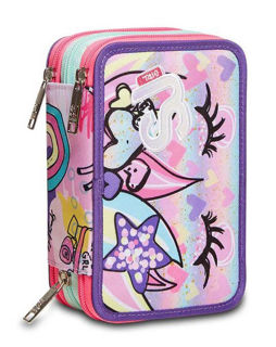 Immagine di Astuccio Pen Case 3 Zip Sj Animal Unicorn