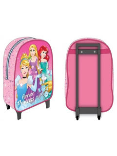 Immagine di Zaino Asilo Trolley Principesse Forever Rosa 2022 Cm.28