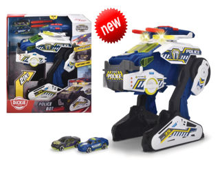 Immagine di Police Bot 35 Cm L&s + 2 Auto Die Cast