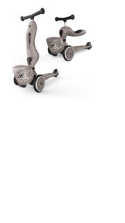 Immagine di Scoot And Ride Highwaykick 1 Lifestyle - Pilota E Monopattino 2in1 1-5 Anni | Linee Marroni