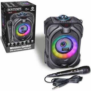 Immagine di Cassa Dinamica Wireless Nera Con Microfono E Accessori