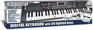 Immagine di Tastiera Per Pianoforte Digitale A 54 Tasti, Con Gambe Di Appoggio Per Tastiera E Tasti Luminosi