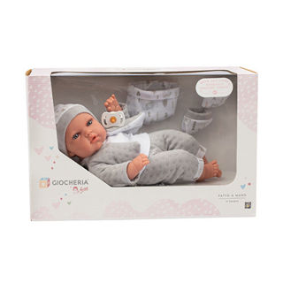 Immagine di Arias - Bebè Cm.33 Completino Grigio Piangente Morbido