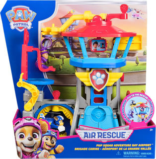 Immagine di Paw Patrol Air Rescue Set Di Gioco Pup Squad Aeroporto Di Adventure Bay Con Veicolo Di Chase