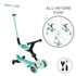 Immagine di Globber Go Up Active Lights 360 - 3 In 1 kids Scooter Aqua