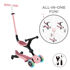 Immagine di Globber Go Up Active Lights 360 - 3 In 1 kids Scooter Pink