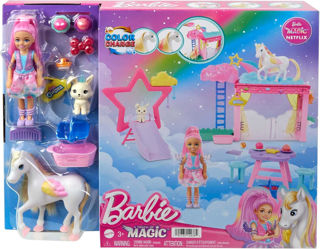 Immagine di Barbie Un Tocco Di Magia - Playset Con Bambola Chelsea E La Piccola Cavalla Alata Pegaso
