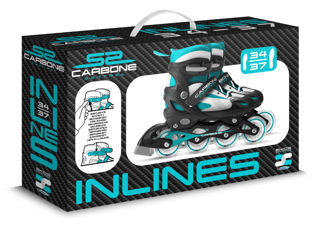 Immagine di Pattini In Linea Regolabili Semi Morbidi - Taglia 34-37 - Skids Control Carbone