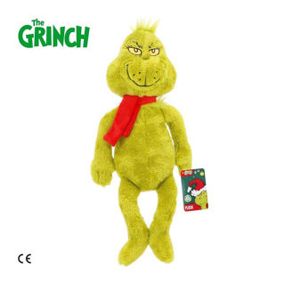 Immagine di The Grinch Con Sciarpa Rossa Peluche Natalizio Gigante 90 Cm